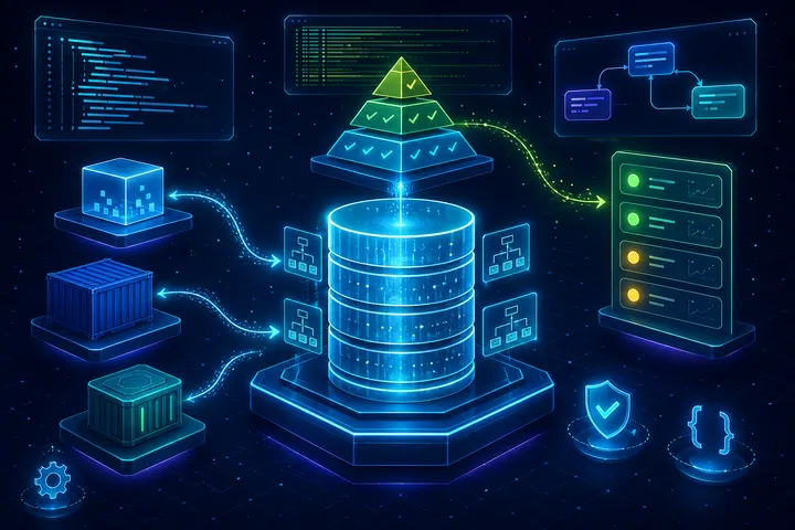 Spring Boot Pre-Interview Guide Part 2: Database & Testing — Environment Split · Test Pyramid · Testcontainers
